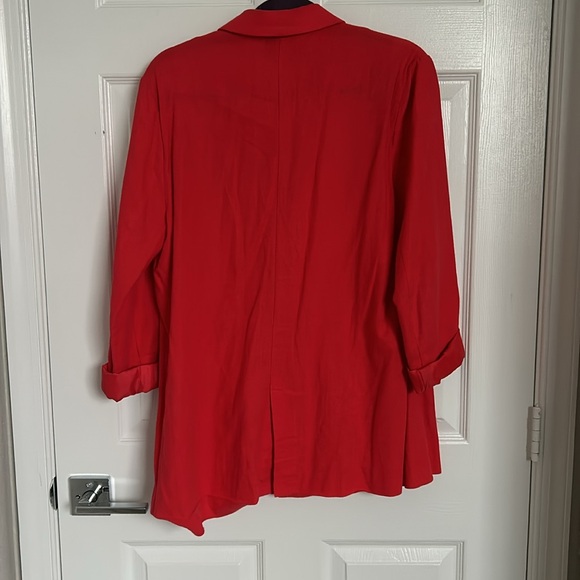 Linen red blazer - Picture 3 of 3